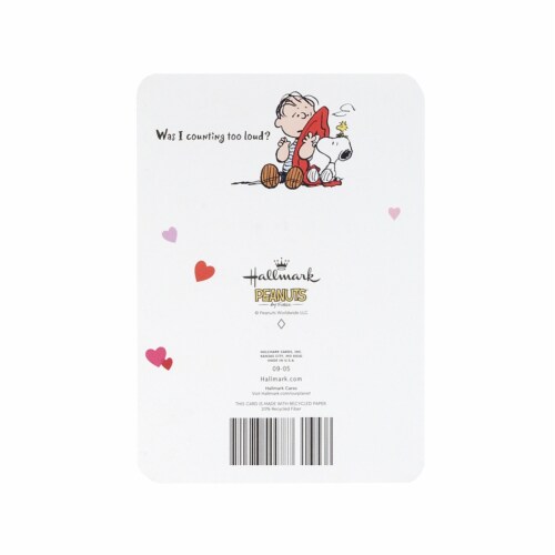 Valentine's Day Card #37: Hallmark Peanuts Linus Snoopy and Woodstock Blessings Perspective: bottom