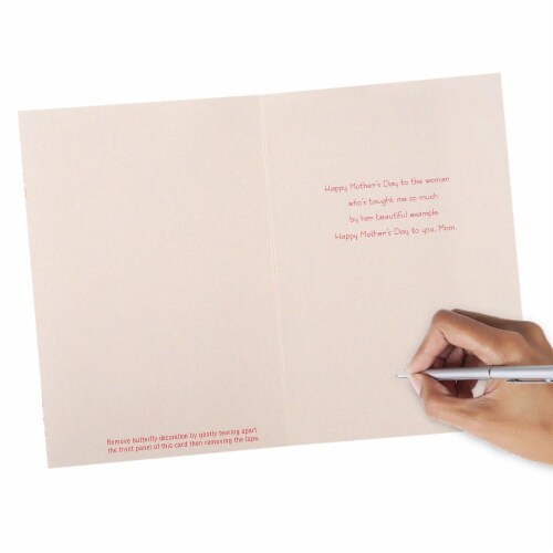 Mother's Day Card #28: Hallmark Signature Mother's Day Card for Mom (Removable Butterfly Decoration) Perspective: bottom