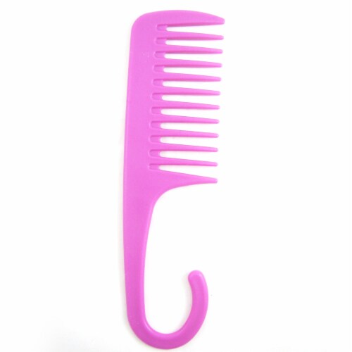 3 x Shower Comb Hair Wide Tooth Wet Gently Detangles Thick Long Durable Shower ! Perspective: bottom