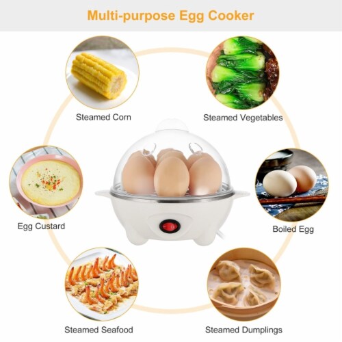 Electric Egg Cooker 7-Capacity BPA-Free Hard-Boiled Egg Maker with Auto-Off Measuring Cup Perspective: bottom