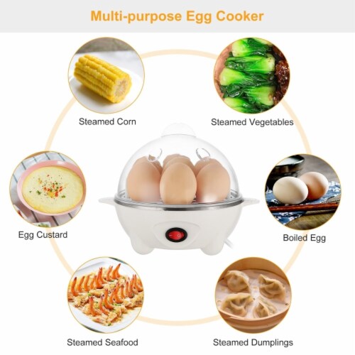 Dropship Electric Egg Cooker 7-Capacity BPA-Free Hard-Boiled Egg Maker W/  Auto-Off Measuring Cup to Sell Online at a Lower Price