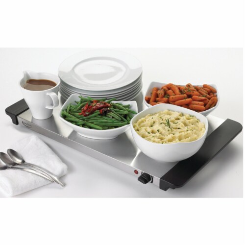 Stainless Steel Buffet Server with Warming Tray Perspective: bottom