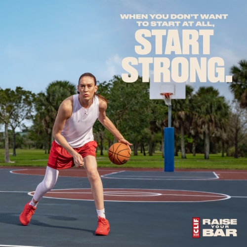 CLIF BAR Caffeinated Caramel Chocolate Chip Flavor Energy Protein Bars Perspective: bottom