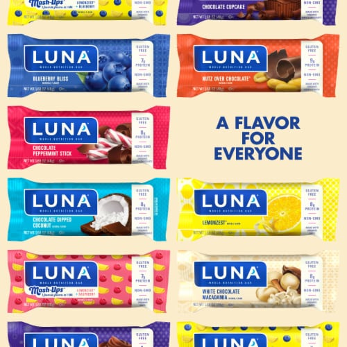 LUNA White Chocolate Macadamia Whole Nutrition Bar Perspective: bottom