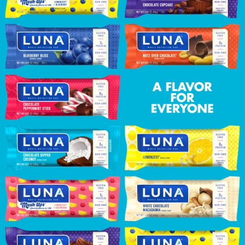 Luna Chocolate Dipped Coconut Whole Nutrition Bar Perspective: bottom