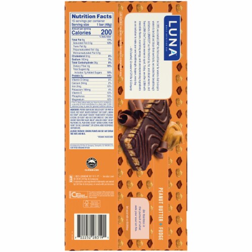 Luna® Mash-Ups™ Peanut Butter & Fudge Whole Nutrition Bars Perspective: bottom