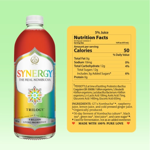 Synergy The Real Kombucha, Trilogy Perspective: bottom