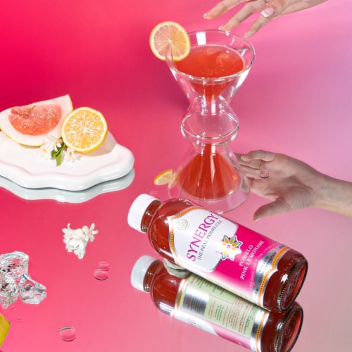 Synergy The Real Kombucha, Pomelo Pink Lemonade Perspective: bottom