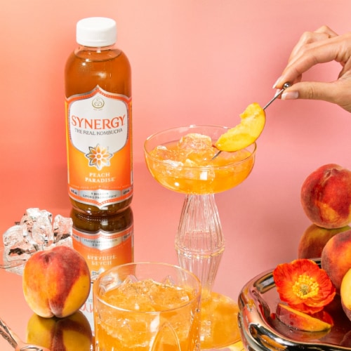 Synergy The Real Kombucha, Peach Paradise Perspective: bottom