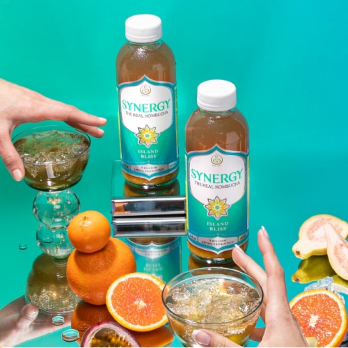 Synergy The Real Kombucha, Island Bliss Perspective: bottom
