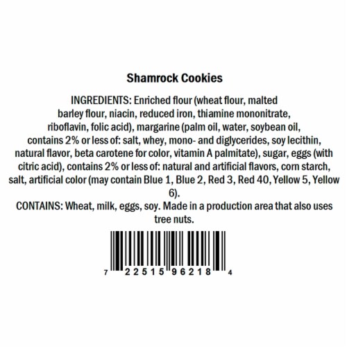 Ukrop's Homestyle Foods Shamrock Cookies Perspective: bottom