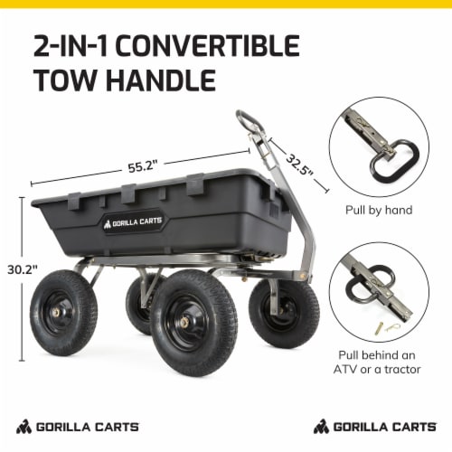 Gorilla carts online poly dump cart