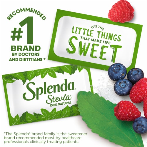 Splenda Stevia Zero Calorie Sweetener Packets Perspective: bottom