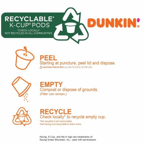 Dunkin' Donuts Coffee K-Cups Decaf Original (Pack of 12) Perspective: bottom