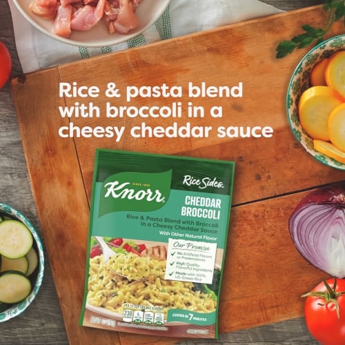 Knorr Rice Side Dish for Rich, Savoury Flavor Cheddar Broccoli (Pack of