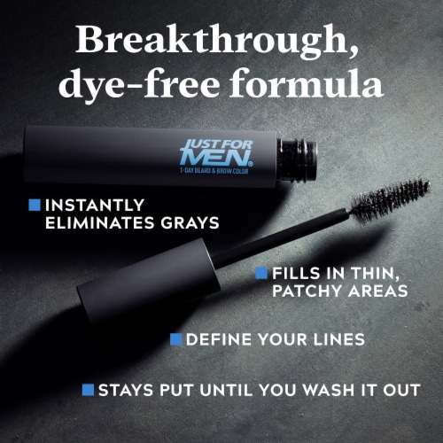 Just for Men 1-Day Temporary Beard & Brow Color, up to 30 Applications (Pack of 32) Perspective: bottom