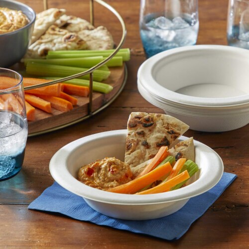 Hefty ECOSAVE Compostable Paper Bowls (Pack of 48) Perspective: bottom