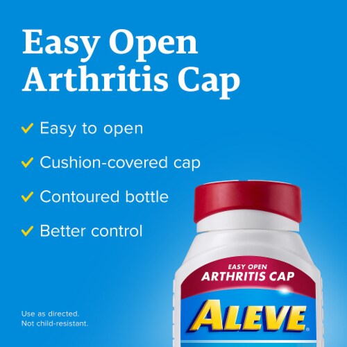 Tablets Easy Open Arthritis Cap Naproxen Sodium Pain Reliever (Pack of 12) Perspective: bottom