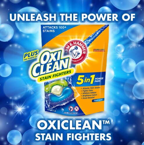 Arm & Hammer plus OxiClean 5-in-1 Power Paks, 24 Count (Pack of 20) Perspective: bottom