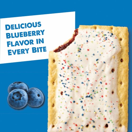 Pop-Tarts Toaster Pastries Breakfast Foods Frosted Blueberry (Pack of 18) Perspective: bottom