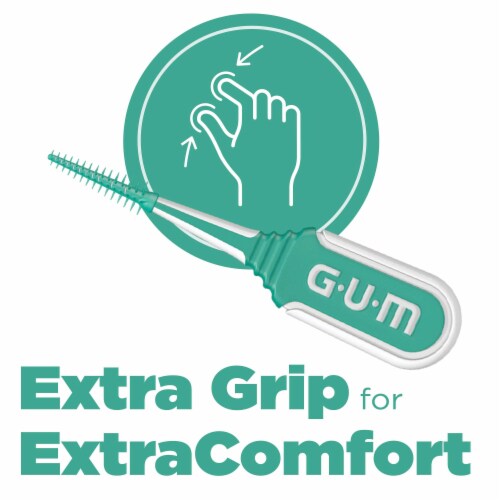 Sunstar GUM Mint Comfort Flex Soft-Picks 80 Count (Pack of 16) Perspective: bottom