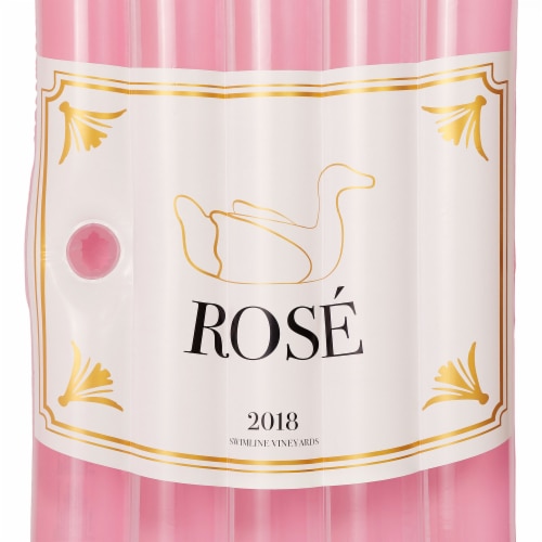 Swimline 90654 Giant Inflatable 94 Rosè Wine Bottle Pool Float Raft Mat, Pink Perspective: bottom
