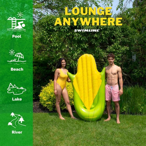 Swimline 90680M Giant 74 Inflatable Corn on the Cob Swimming Pool Float Lounger Perspective: bottom