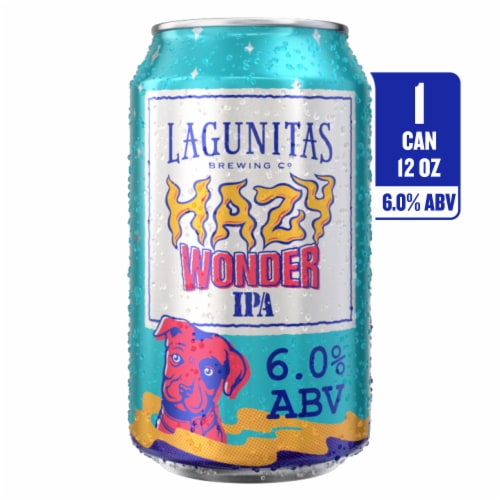 Lagunitas Hazy Wonder IPA Craft Beer Cans Perspective: bottom