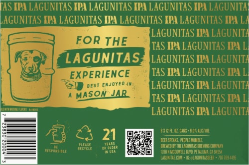 Lagunitas® Hazicus Maximus IPA Craft Beer Cans Perspective: bottom