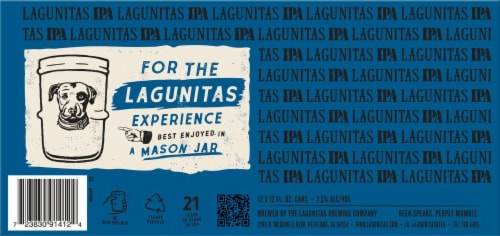 Lagunitas® A Little Sumpin' Sumpin' IPA Wheat Ale Craft Beer Cans Perspective: bottom