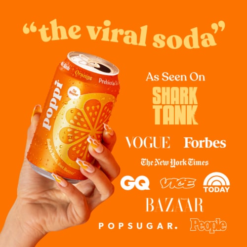 Poppi Orange Soda Can Perspective: bottom