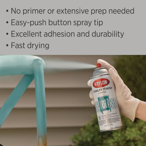 Krylon® Chalky Finish Spray Paint - Misty Gray Perspective: bottom