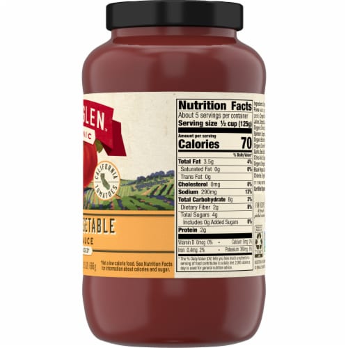 Muir Glen™ Organic No Sugar Added Garden Vegetable Pasta Sauce Perspective: bottom