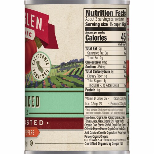 Muir Glen™ Organic Fire Roasted With Chipotle Peppers Petite Diced Tomatoes Perspective: bottom
