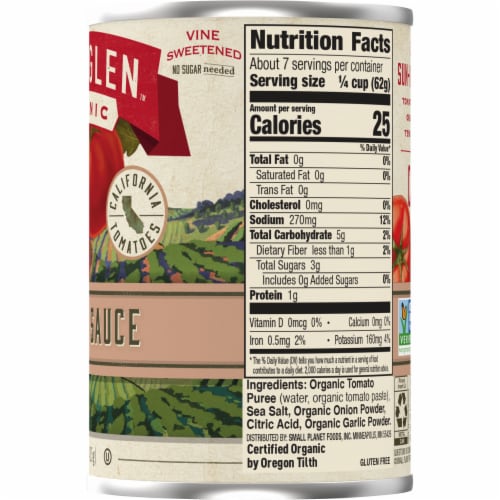 Muir Glen Organic Tomato Sauce Perspective: bottom