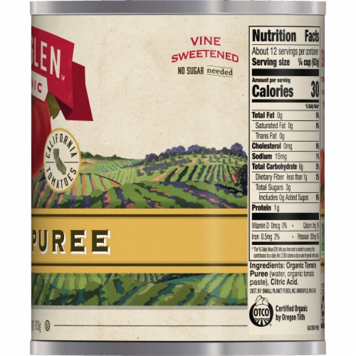 Muir Glen™ USDA Certified Organic Tomato Puree Perspective: bottom