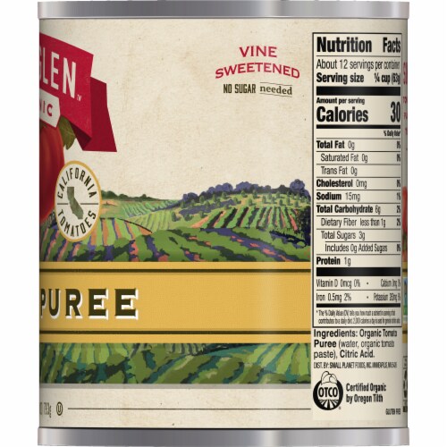 Muir Glen™ USDA Certified Organic Tomato Puree Perspective: bottom