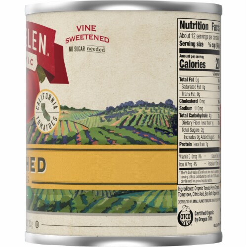 Muir Glen™ Organic Basil Crushed Tomatoes Perspective: bottom