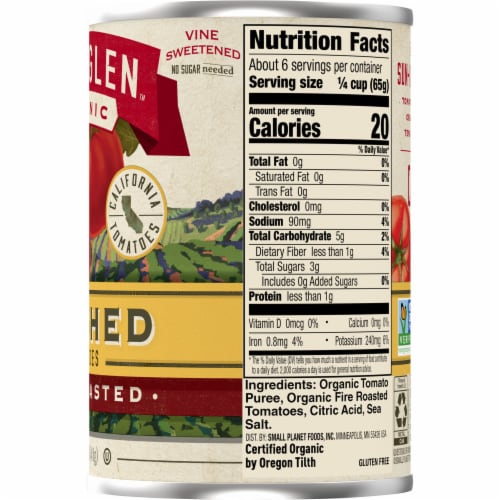 Muir Glen™ Organic Crushed Fire Roasted Canned Tomatoes Perspective: bottom
