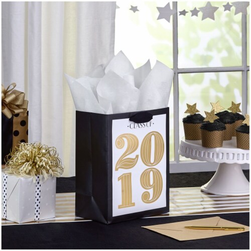 Graduation Gift Bag #65: Hallmark Graduation Medium Gift Bag with Tissue Paper (Class of 2019) Perspective: bottom