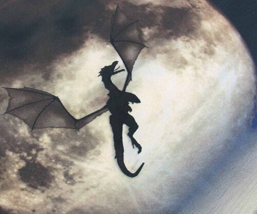 Julie Fain `Dragon Moon` Neoprene Laptop Tablet Sleeve Perspective: bottom