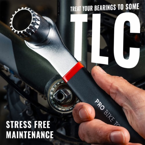 PRO BIKE TOOL Bottom Bracket Tool - Removing Splined BBs for Bicycle Repair Perspective: bottom