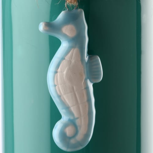National Tree Company 9 Porcelain Vase with Seahorse Perspective: bottom