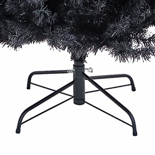 National Tree Company 7.5 Ft Full Unlit Artificial Christmas Holiday Tree, Black Perspective: bottom