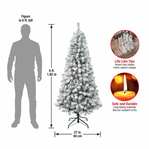National Tree Company First Traditions Acacia Flocked Tree Christmas