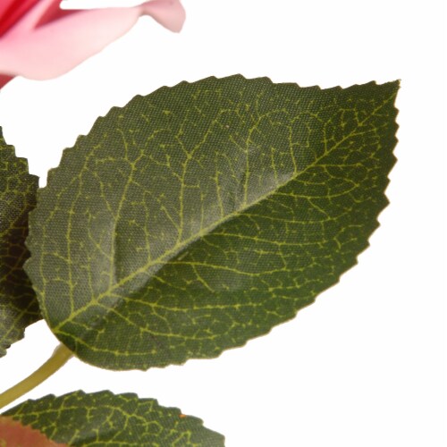 National Tree Company 10 Potted Pink Rose Flowers Perspective: bottom
