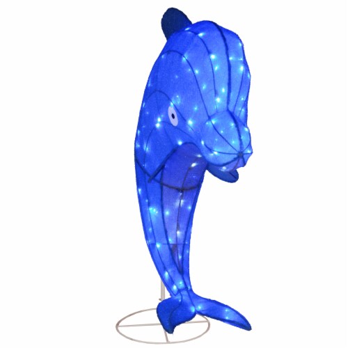 40 Dolphin with 105 Blue LED Lights Perspective: bottom