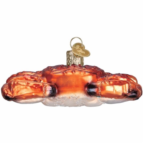 Old World Christmas King Crab Blown Glass Ornament Perspective: bottom