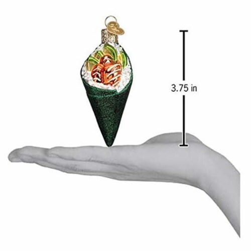 Old World Christmas Sushi Hand Roll Ornament Seaweed Rice 32418 Perspective: bottom