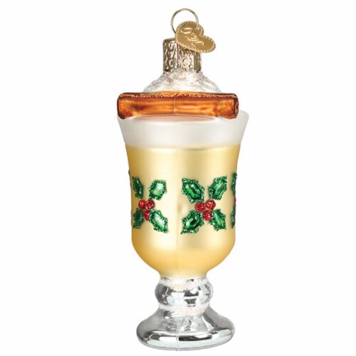 Old World Christmas Eggnog Glass Christmas Holiday Party 32451 Perspective: bottom